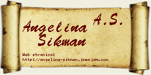 Angelina Šikman vizit kartica